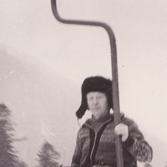 70-ies. On a ski-lift.