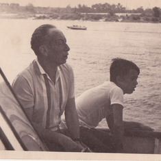 70-ies. On a boat around Kiev. Do not know who the boy is.