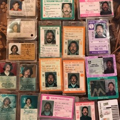 Alas, I found all his ski passes. From '71 to 2012, from Slide Mountain to Squaw to Alpine.