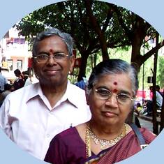 Venkataramayya with his wife Bhramaramba during a marrage at Annavaram temple on April 30, 2008