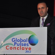 Hakan addressing delegates at The Global Pulses Conclave in Mumbai in 2012