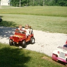 Halie with Cousins Electric Car