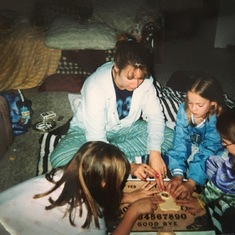 Playing a ouija board at my birthday party 