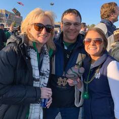 Anne & Tim (My parents) with Hans and her football cup - USC game 2019