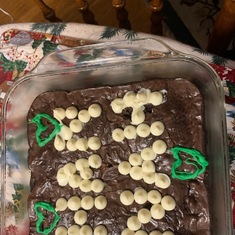 Birthday brownies for Hannah by Leo and Mike 