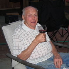 Hans enjoyed a nice red whenever he could.