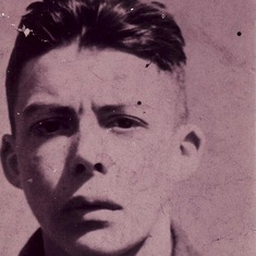 Hans reporting to duty in the German Army WWII. He was 17 years old.