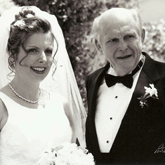 Hans and his daughter on her wedding day, May 20, 2000.