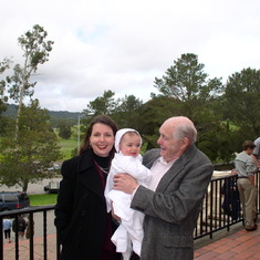 Hans with his daughter Gaby and granddaughter, Sophia, on her Christening...