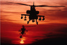 Copters at sunset