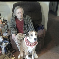 My grandfather, my best friend with his best friend Max. 