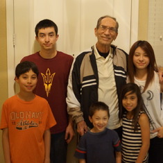 Dad with Grandkids 2013