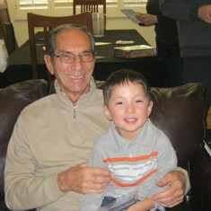 Dad with youngest grandson, Isaac in 2011