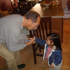 Dad with granddaughter Sydney 2007