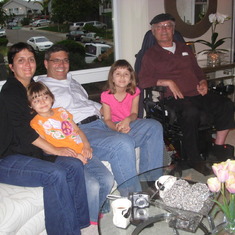 In May 2011 with nephew Joerg, Rachel and daughters