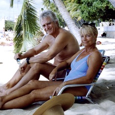 Harold and Barbara at Golden Beach Oahu, Hawaii