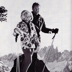 Harold and Barbara snow skiing Mammoth Mountain, California