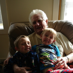 Great Grandpa with Great Grandboys