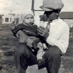 Harry with his Father Johnie. Phoenix, Arizona, 1930-31