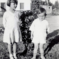 Harry with Sister Fran, Evergreen Street, Phoenix, Arizona 1932