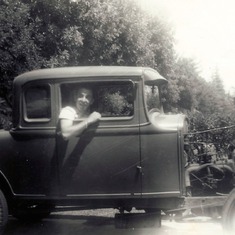 Harry in his 1930 Ford Model A with Studebaker body. Circa 1948-49