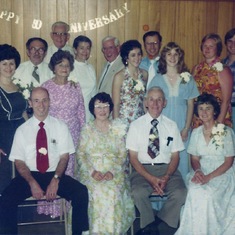John and Geneva Martin's 50th wedding anniversary party. Lodi, California. Late 1970's.