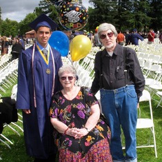 With Travis Orloff on graduation from Lincoln High School, San Jose, California. 2011