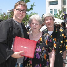 With Nate Orloff at his graduation from Chapman University. 2009.
