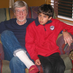 With Grandson Travis Orloff, December 2004.