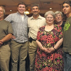 Family time. From left to right: Randy Orloff, Ben Orloff, Dan Orloff, Terry Martin, Harry Martin, and Travis Orloff (circa 2009)