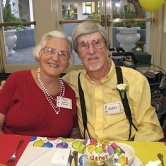 With sister Fran at Harry's 80th birthday party. 2010