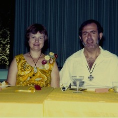 Harry's lifelong friend Skip and his wife Nancy. 1971.