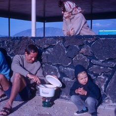 Harry and his sister Clara at White Sands in 1967