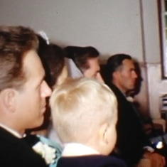 Uncle Harry with his little nephew Ken at Margrit's wedding.