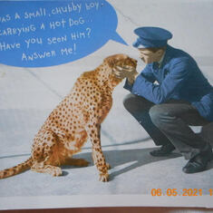 Hank had a great sense of humor as you can see by this card he sent Paul