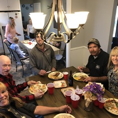 Hank with our family at one of the many Thanksgivings