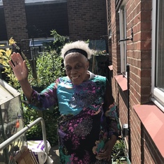 Mum waving to say Hi for the camera 2018