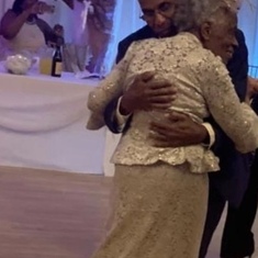 Charles and Mum dancing at Dawn’s wedding 