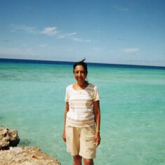 Heather in Barbados.