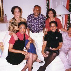 Christmas Day with Aunt Albertha, Heather, Ossie, Marjorie, Michele, and Aunt Eunice.
