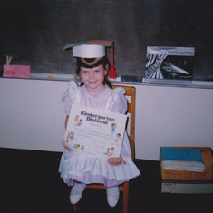 Heather's graduation picture from kindergarden May 31,1990