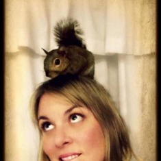 Heather and her squirrel Toby