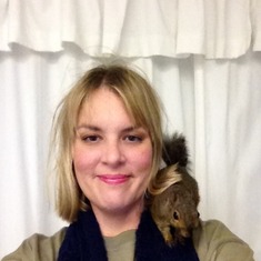 Heather and her squirrel Toby