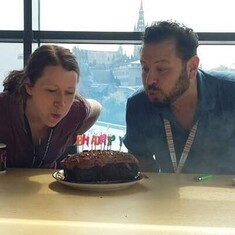 Joint birthday party in Glasgow for Hector & Isabel Vincent on 25th of May, 2017 (his 40th!)