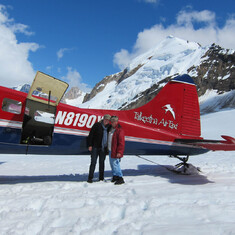 Alaska glacier landing in one of those super tiny planes.