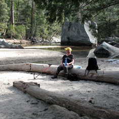 Heide in Yosemite, at peace with the world.