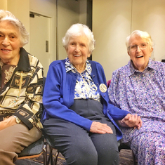 The three longest-term members of the Rosemary Club