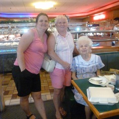 Joy Bonsted, Sherry Rudd, & Helen Conrad - enjoying our monthly lunch at the local Chinese buffet. She always made an effort to leave Chinese Bible literature with our waitress, which they usually appreciated in their native language. I loved listening to