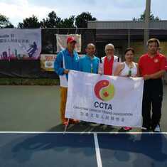 Mixed double champions of Ontario Chinese tennis tournament 