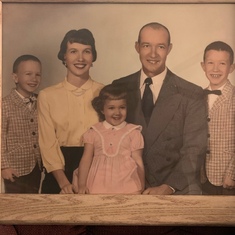Helen,Husband Herbie,Dennis, Donald, Debra circa 1963